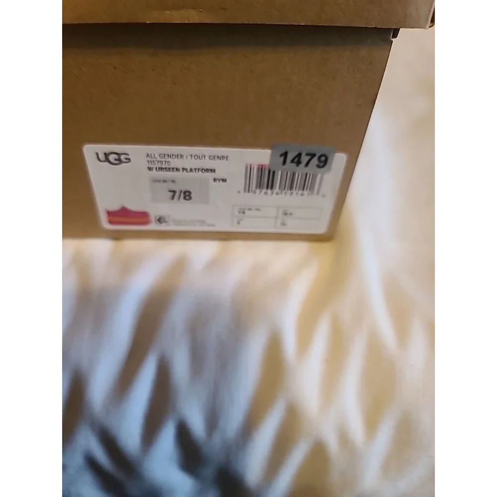 NWT UGG URSEEN PLATFORM ALL GENDER SLIPPERS SHOES US MEN 7/ WOMENS 8 - Picture 8 of 8
